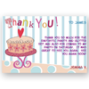 thank you card editable birthday cake