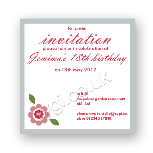invitation editable flower