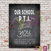 PTA poster chalkboard your PTA needs you