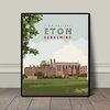 Eton College Royal Berkshire Windsor vintage travel railway art print